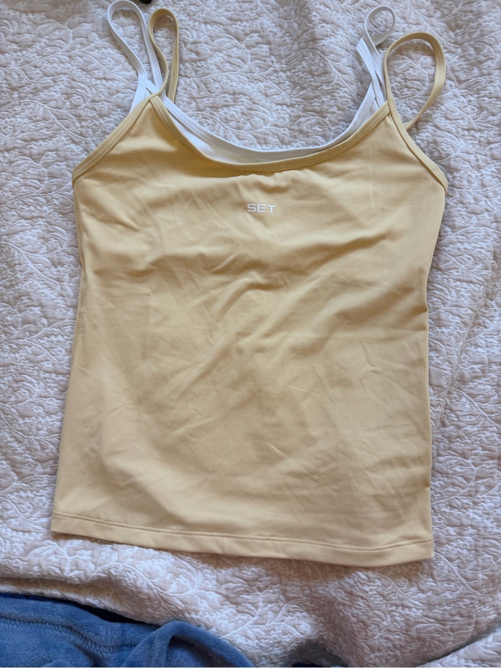 SET Active Pale Yellow Tank Top and Skort Set - Picture 4 of 5